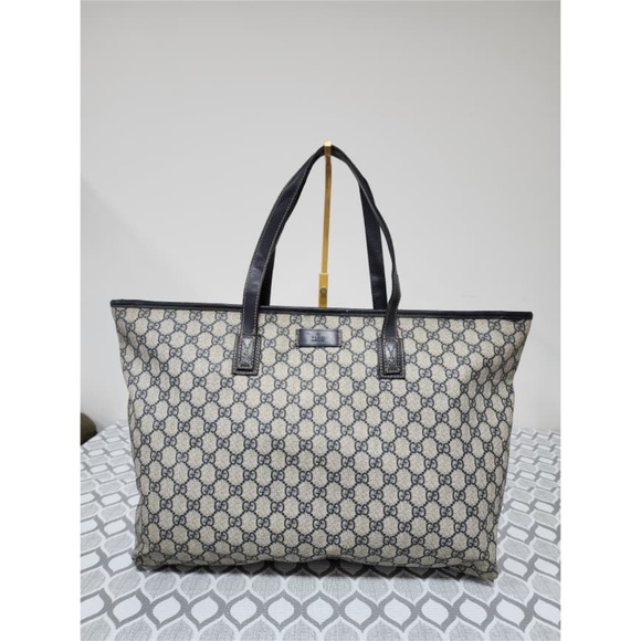 Authentic Gucci GG Supreme Tote Bag Beige/Dark brown - Picture 1 of 15